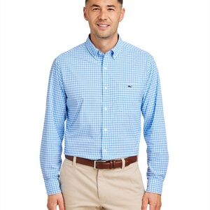 VINEYARD VINES - MEN'S ON-THE-GO NYLON GINGHAM SHIRT Size XL
